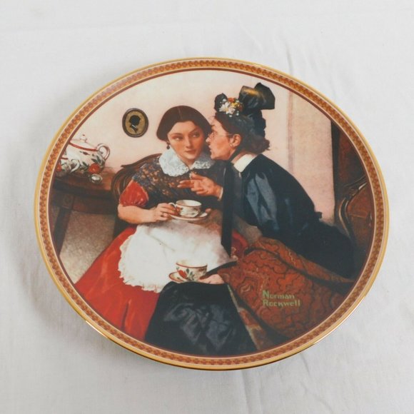 Knowles Other - Norman Rockwell Collector Plate Knowles “Gossiping in the Alcove” COA 1983 Women